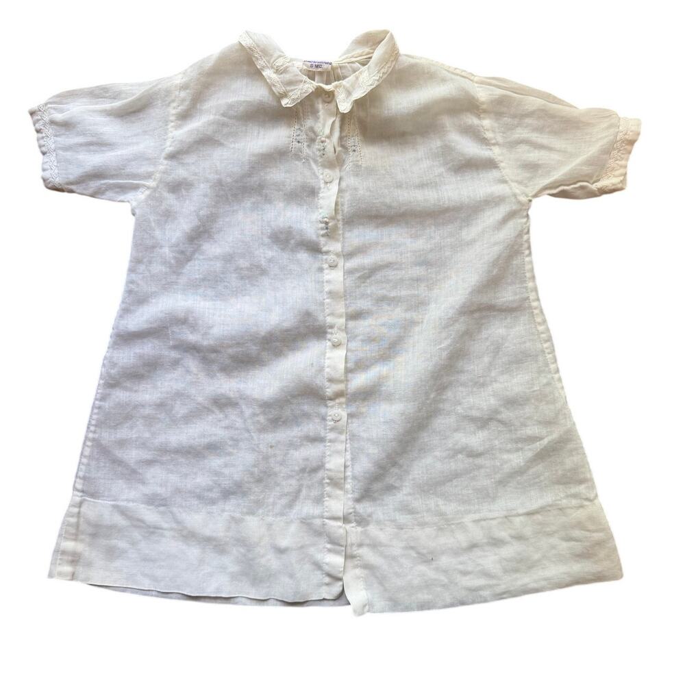 Vintage Infant 6 Months Dress Embroidered W/ Floral Trim & Lace